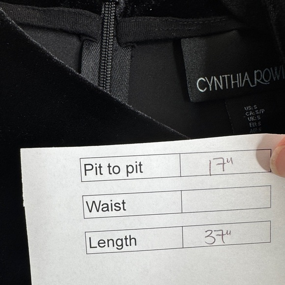 Cynthia Rowley Velvet High Neck Dress Black - Picture 9 of 9